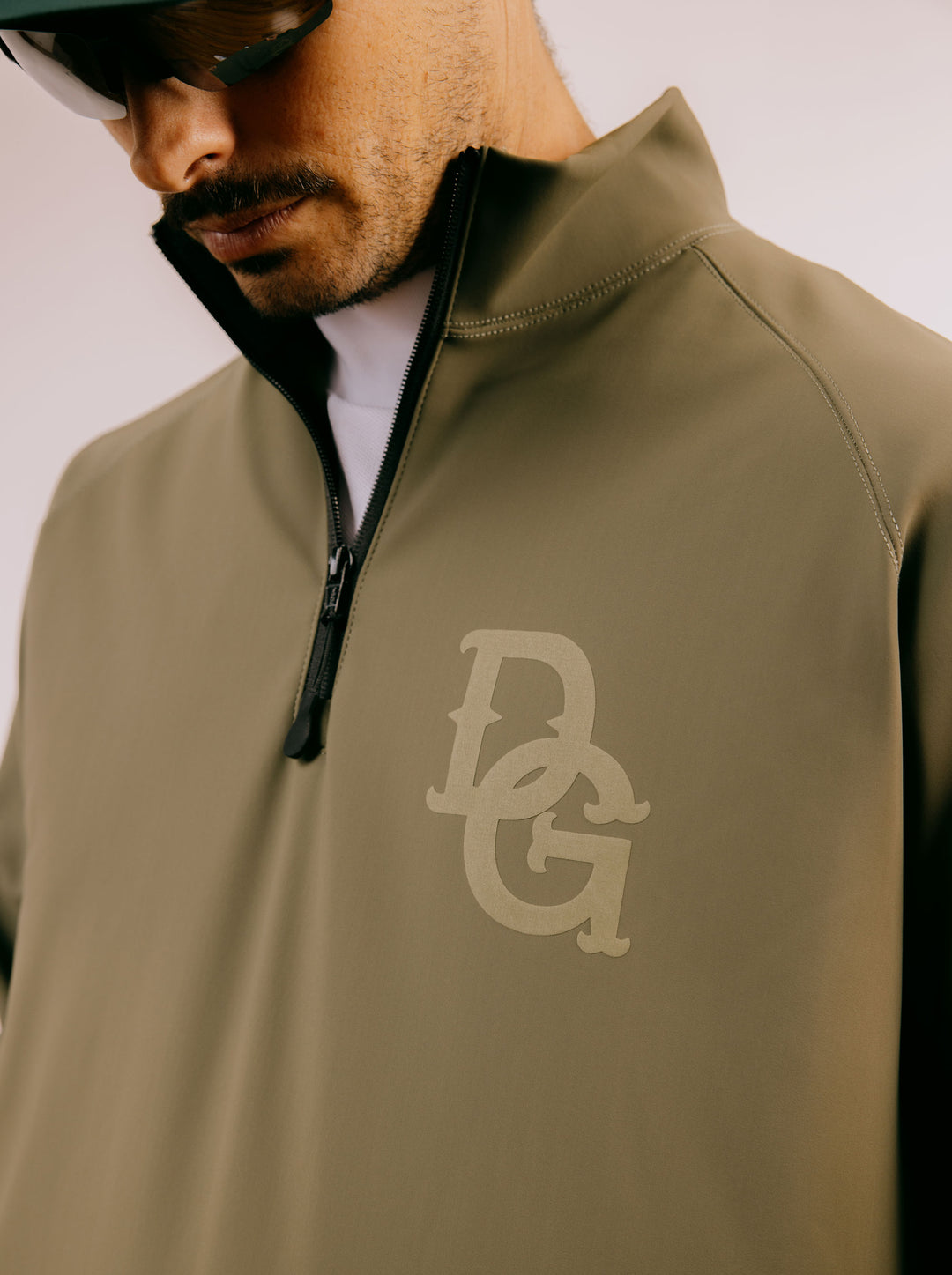 DG 三層フリースハーフジッププルオーバー 763474013-KHAKI