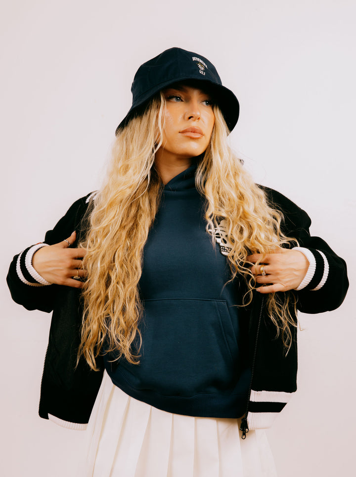 WOMEN Devereux Washed Wool Full Zip JK 763474179-BLACK