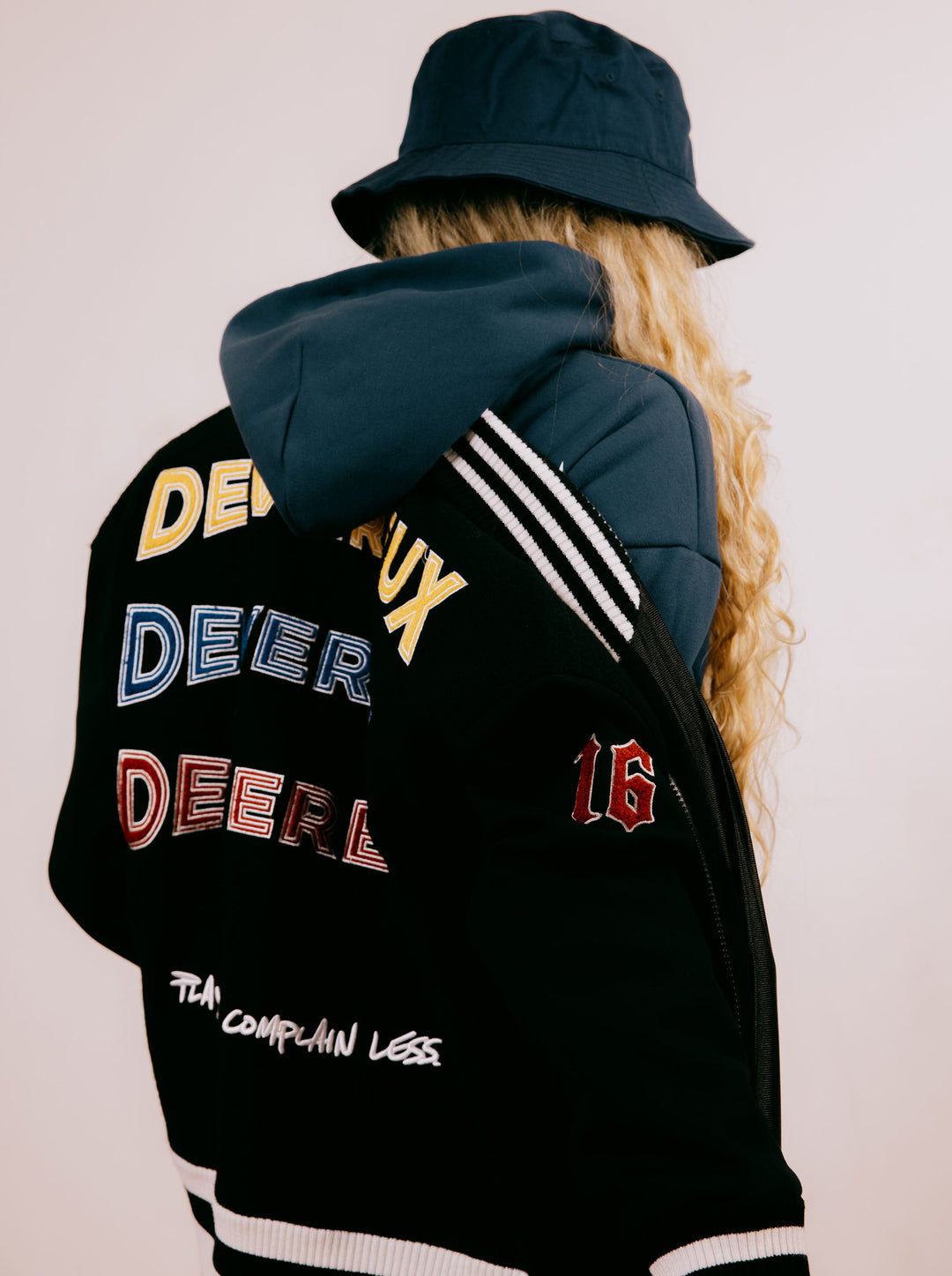 WOMEN Devereux Washed Wool Full Zip JK 763474179-BLACK