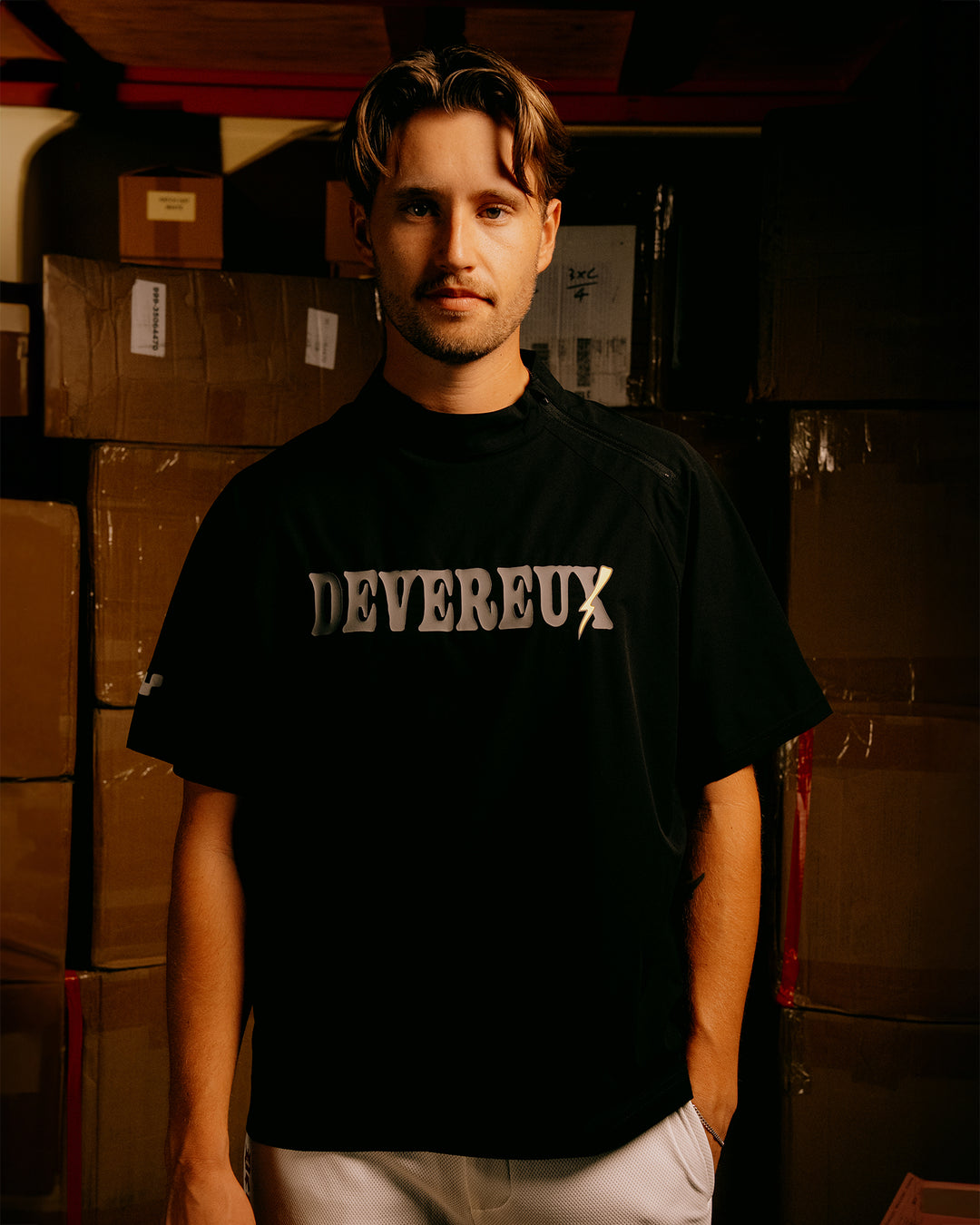 フリーモーション 半袖 プルオーバー 075754001-BLACK