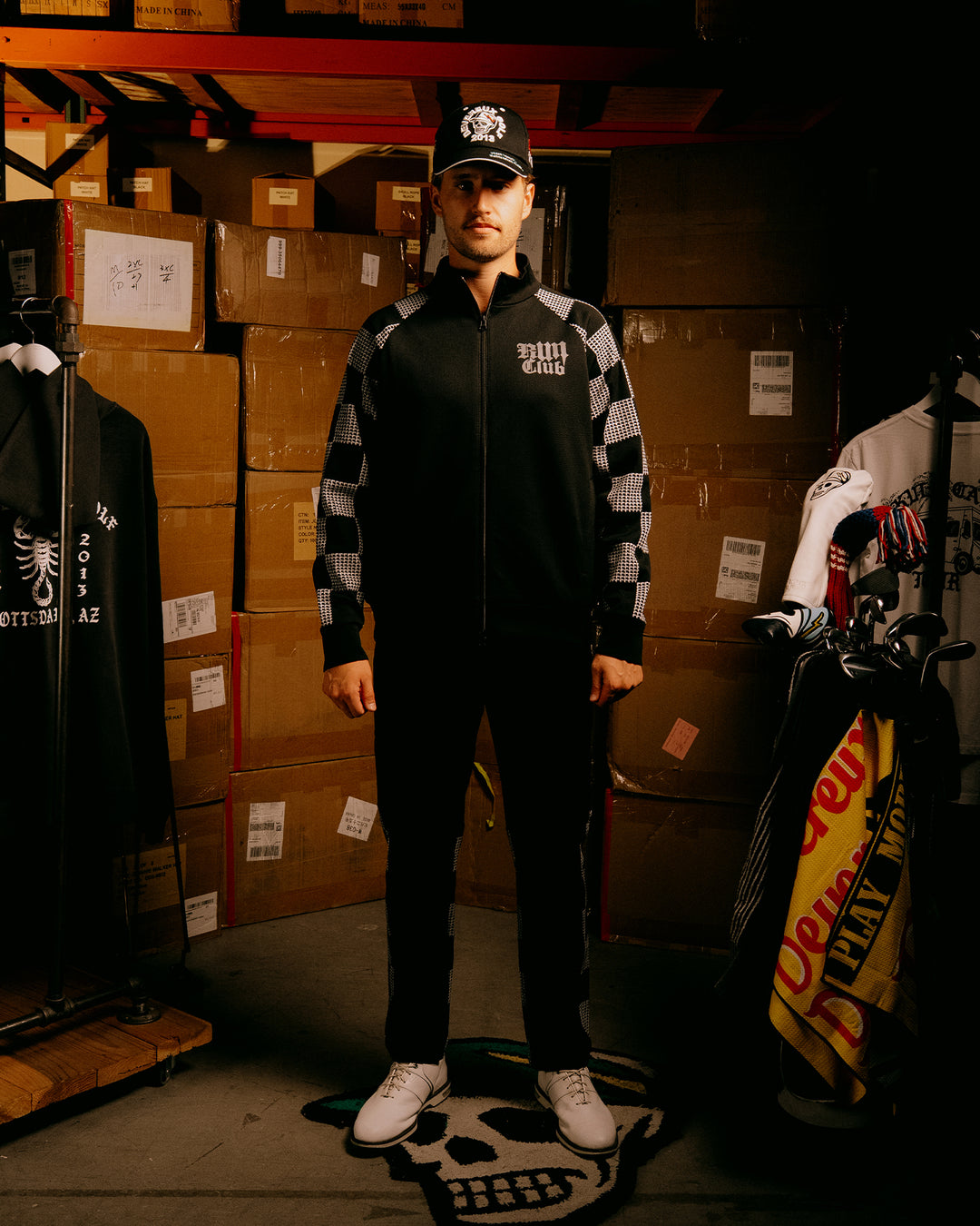 Back9Run club フルジップジャケット 075754102-BLACK