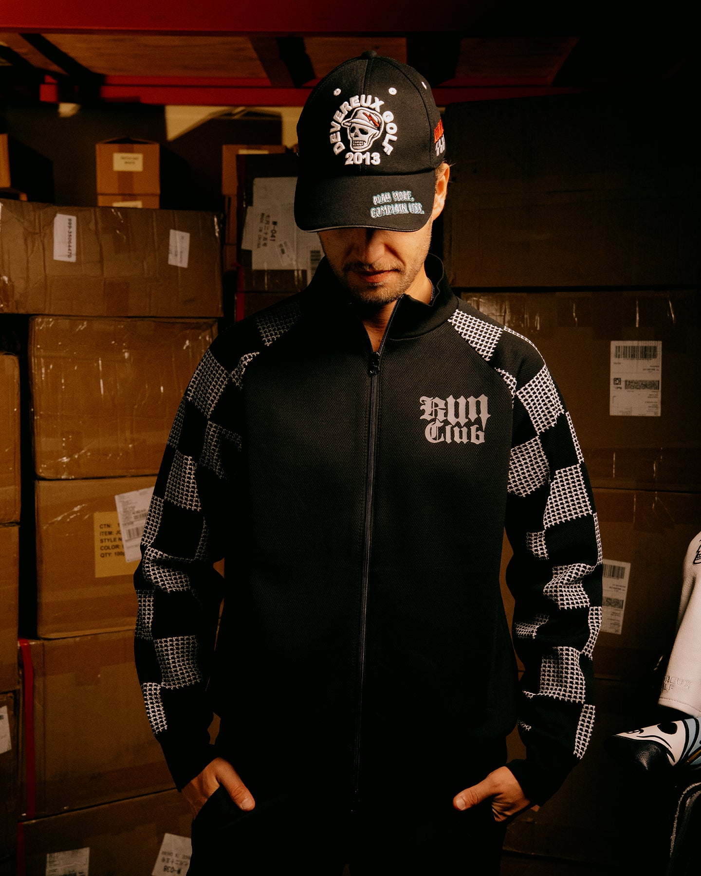 Back9Run club フルジップジャケット 075754102-BLACK
