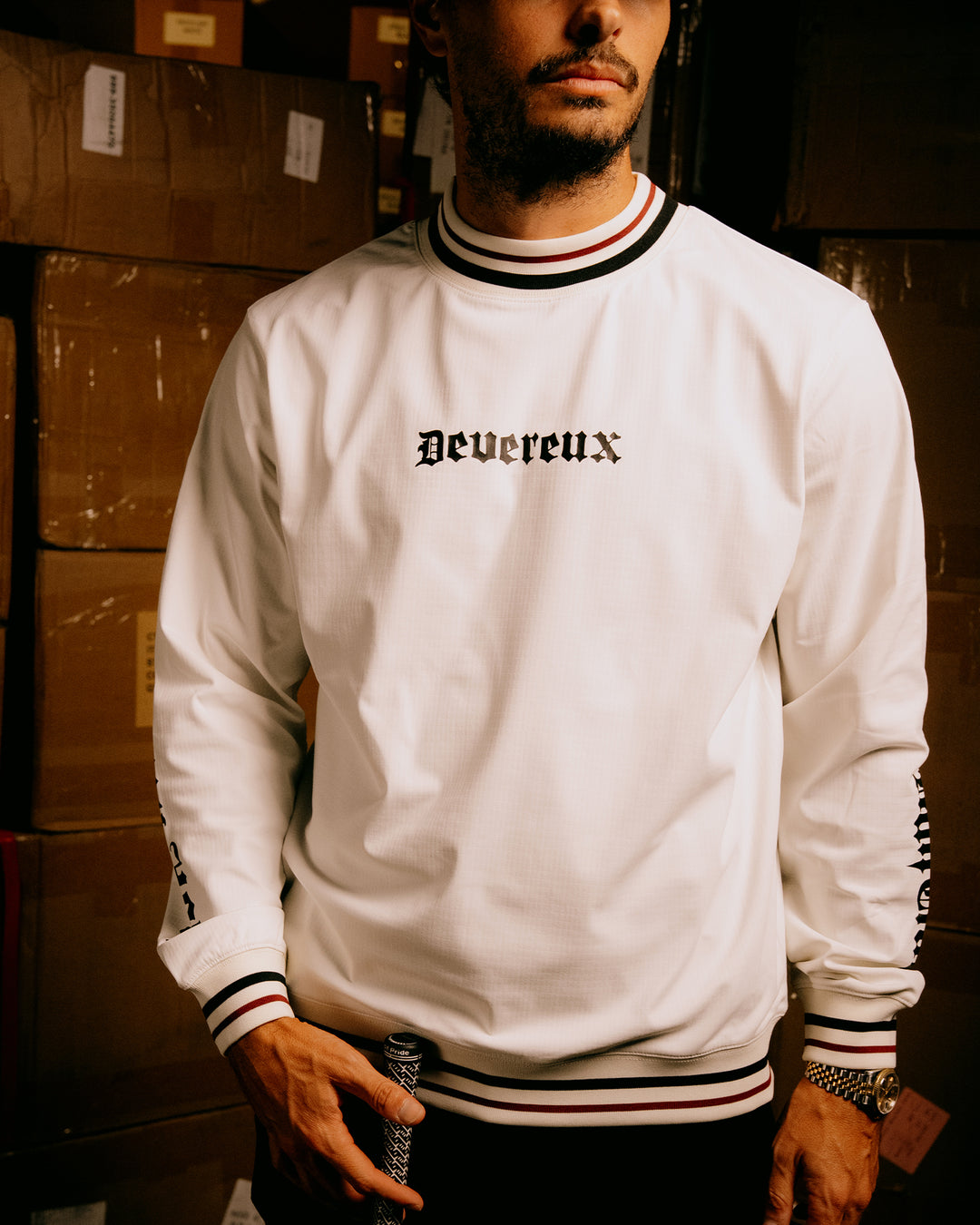 16Runclub ストライプリブモック 075754007-WHITE