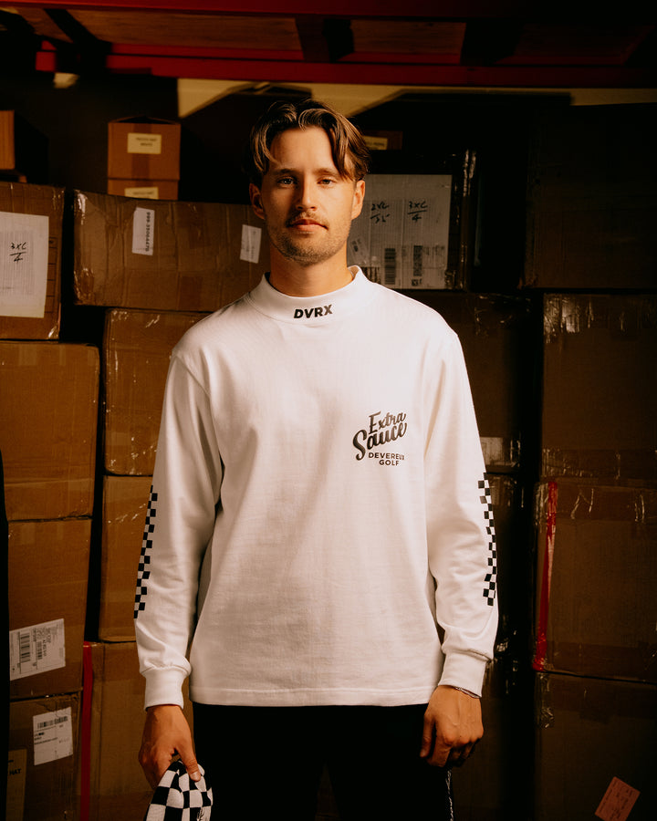 VALLEY コットンモック ロングスリーブ 075754004-WHITE