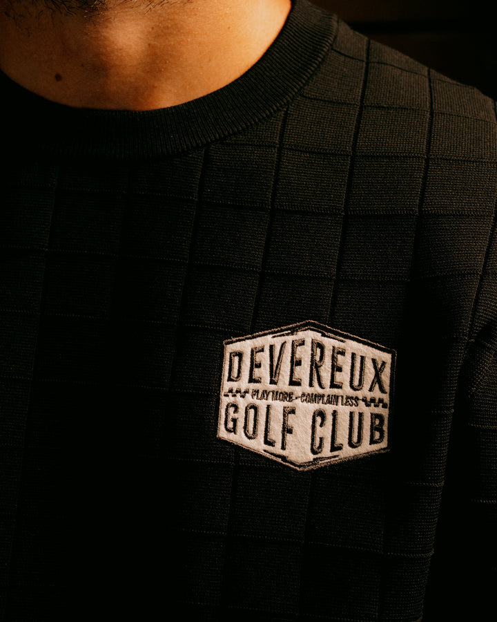 ショッカースカルミラノリブアイレットクルーニット 075754703-BLACK