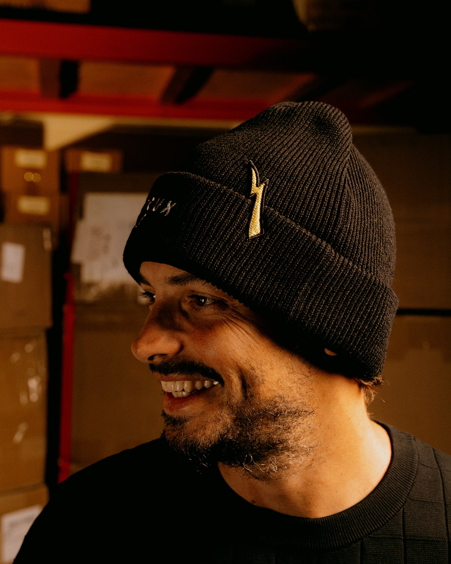 ボルトルーズニットビーニー 075754807-BLACK