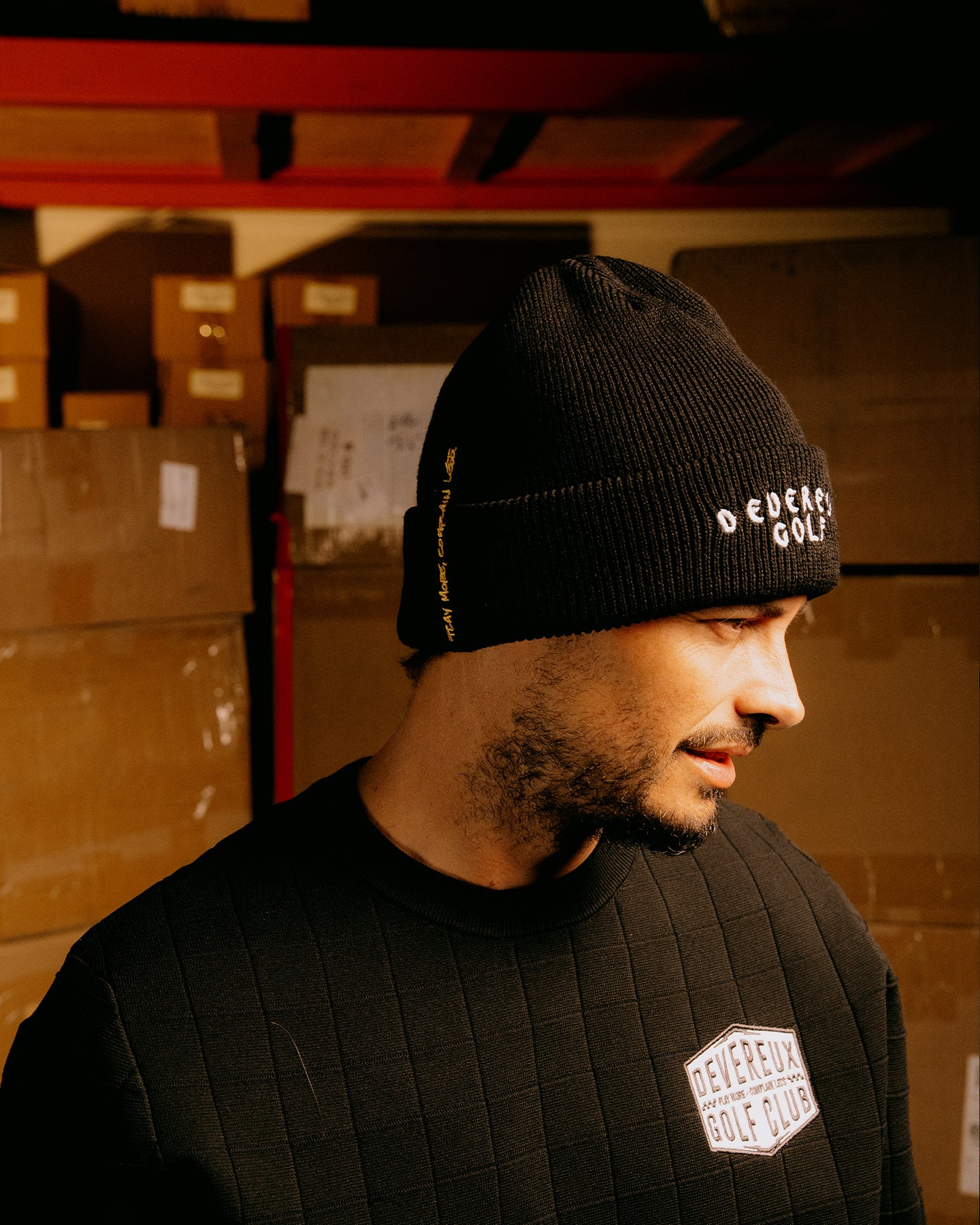 ボルトルーズニットビーニー 075754807-BLACK