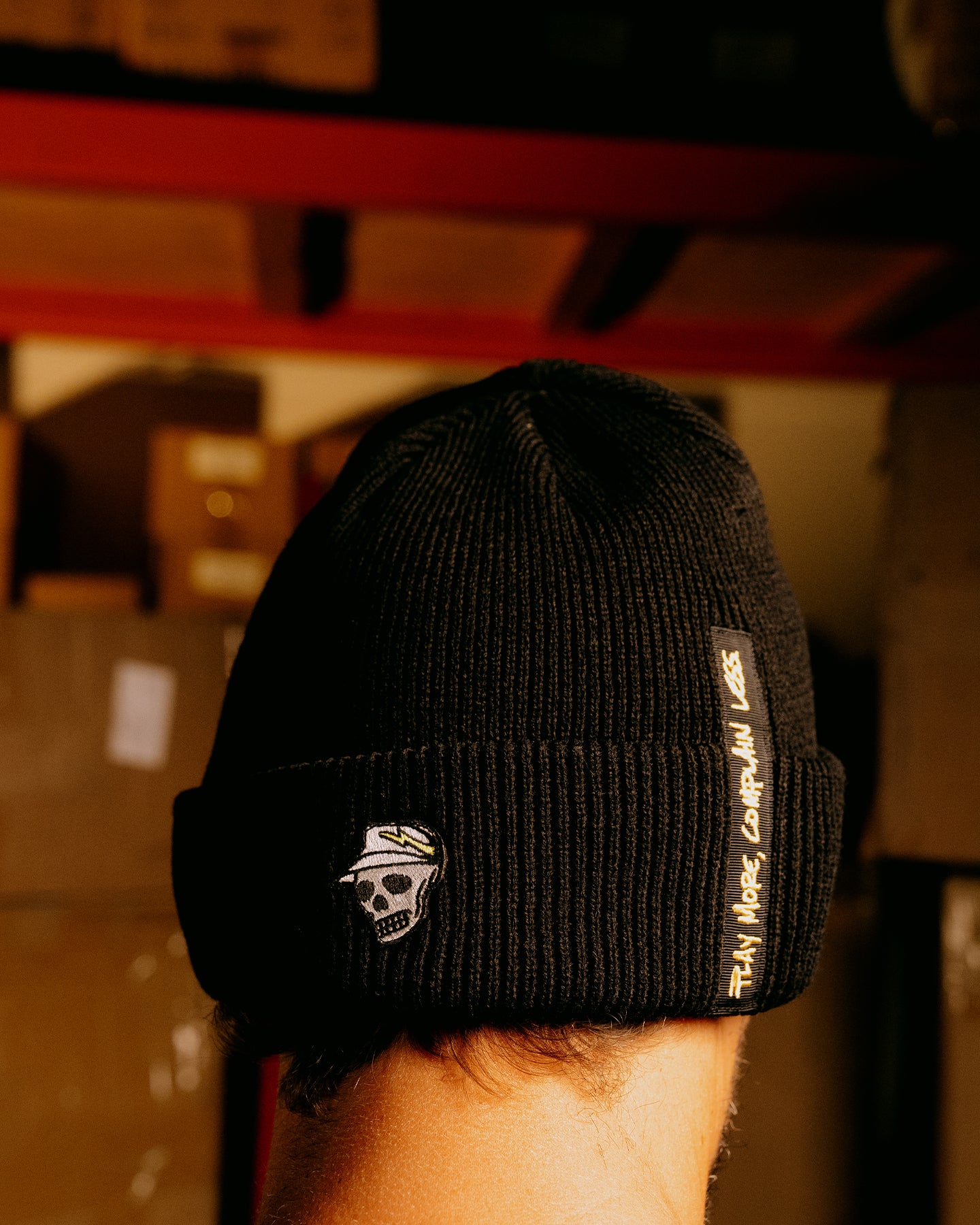 ボルトルーズニットビーニー 075754807-BLACK
