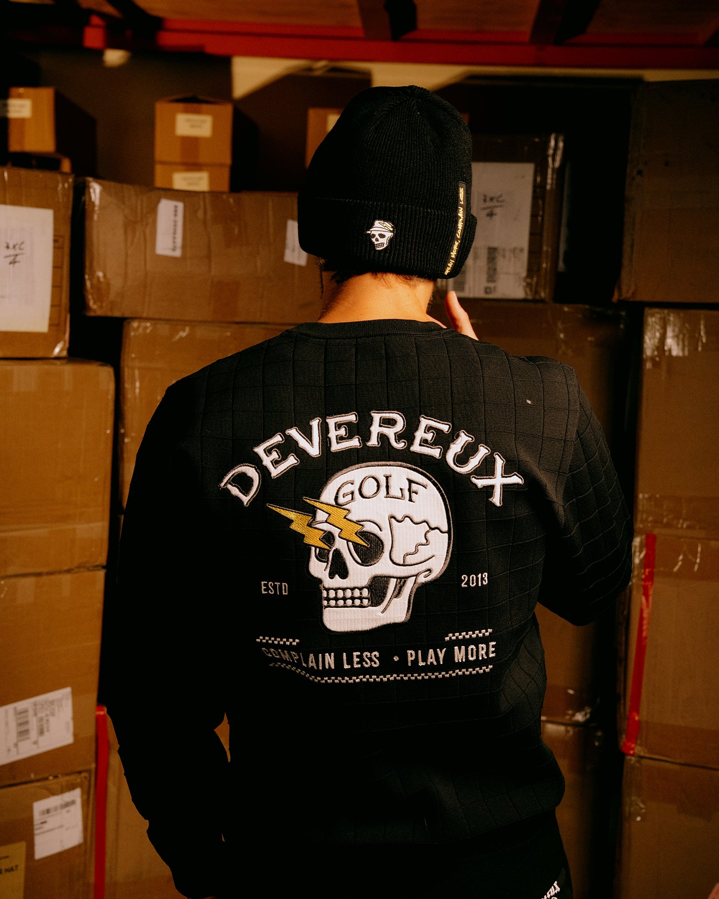 ボルトルーズニットビーニー 075754807-BLACK