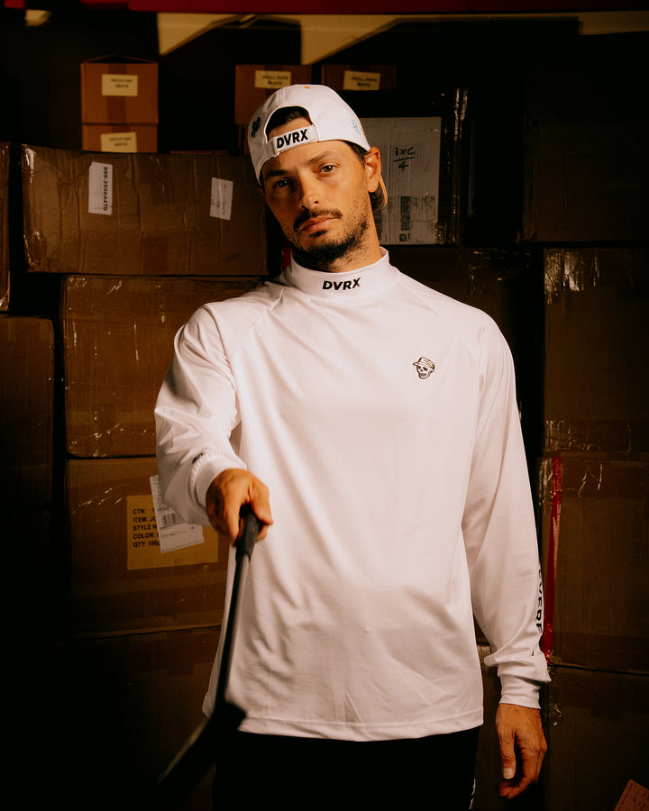 エッセンシャル インナーモック ロングスリーブ 075754005-WHITE