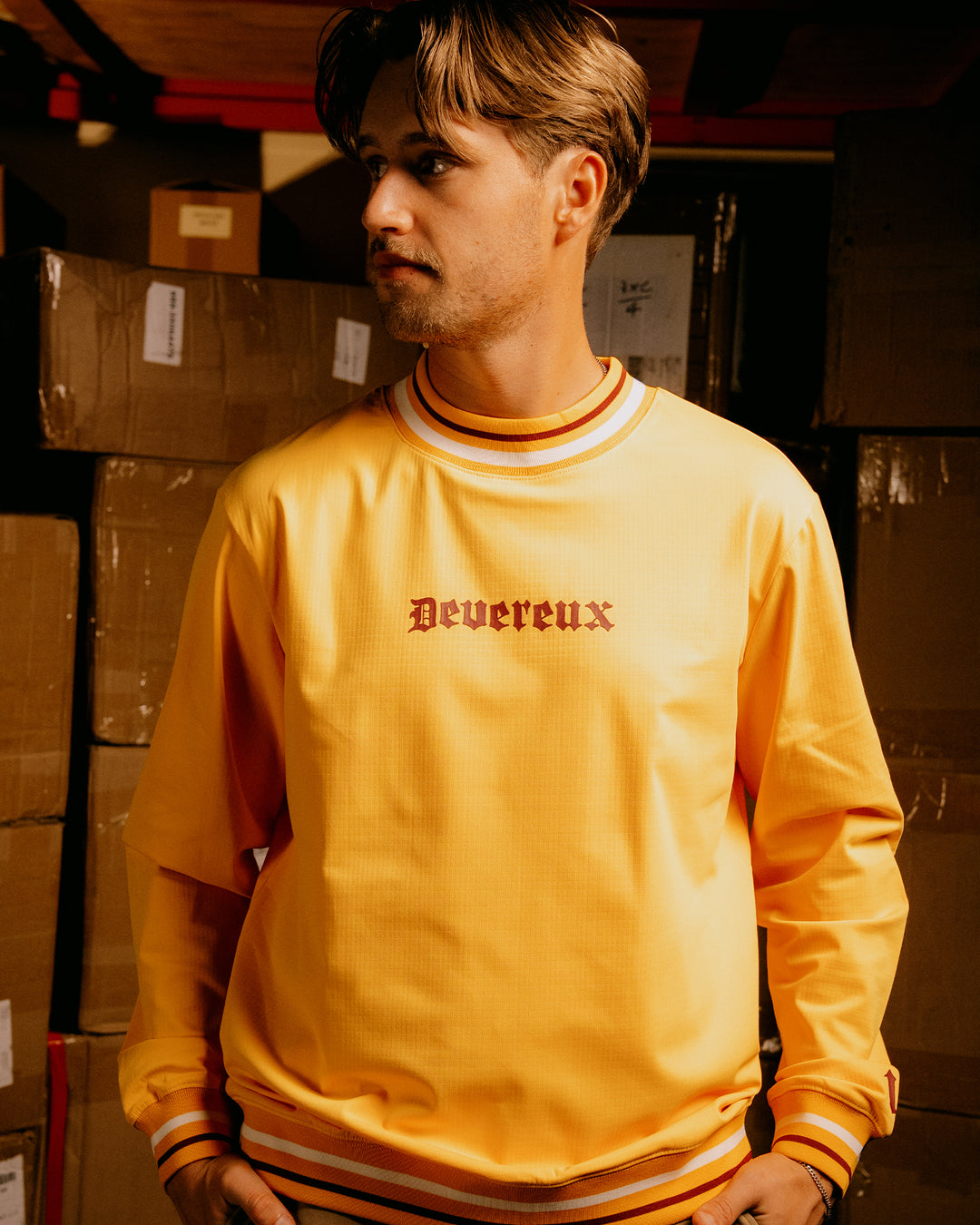 DeadMan Running ストライプリブモック 075754008-YELLOW