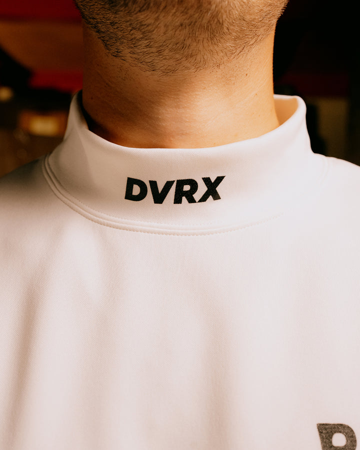 Stinger fitted リブモック ロングスリーブ 075754012-WHITE