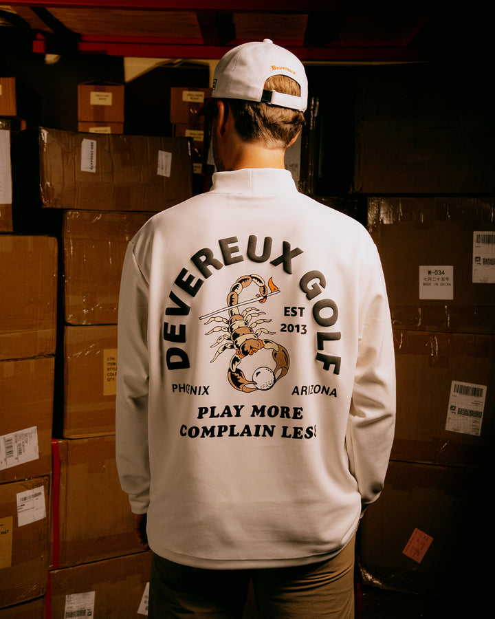 Stinger fitted リブモック ロングスリーブ 075754012-WHITE