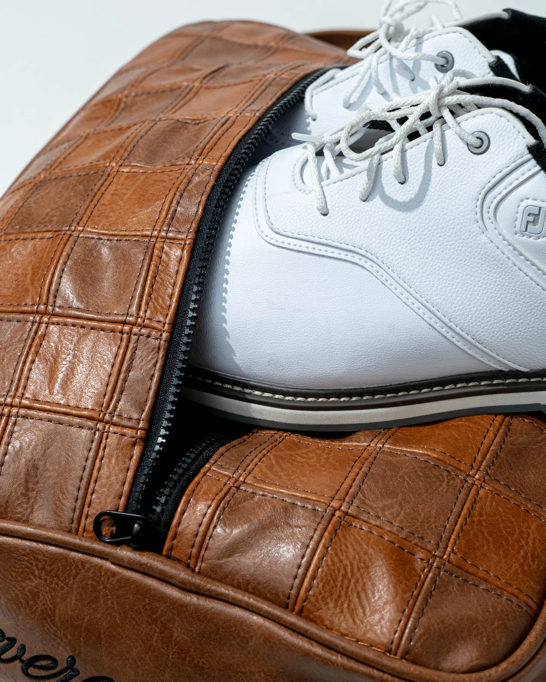 Checkered Shoe Bag 075364846-TAN