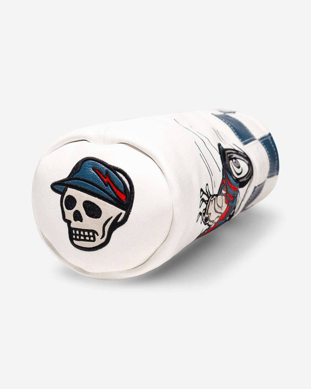 Checkered Sidecar Driver Barrel Cover 075364838-WHITE