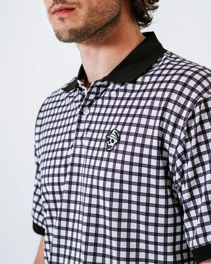 Gingham Polo 075362032-BLACK/WHITE