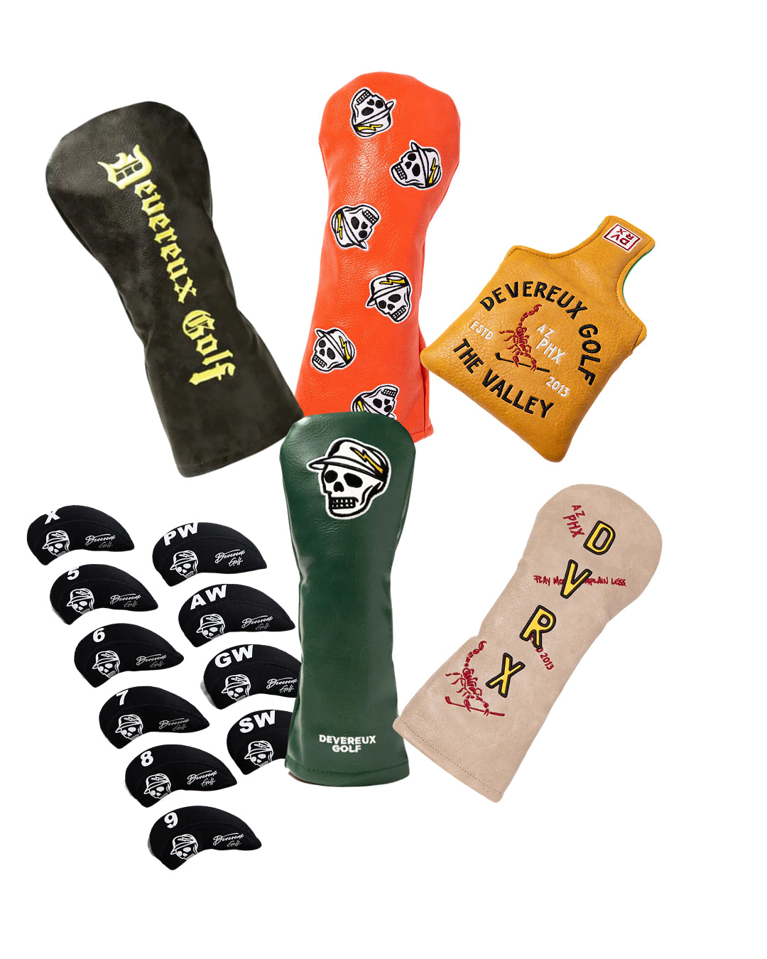 DEVEREUX GOLF Signature Head Cover Set - Checker Edition