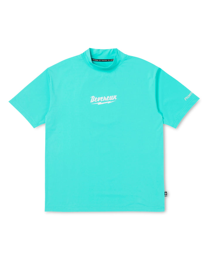 DVG SKULL CADDIE MOCK TEE 075762033-TURQUOISE