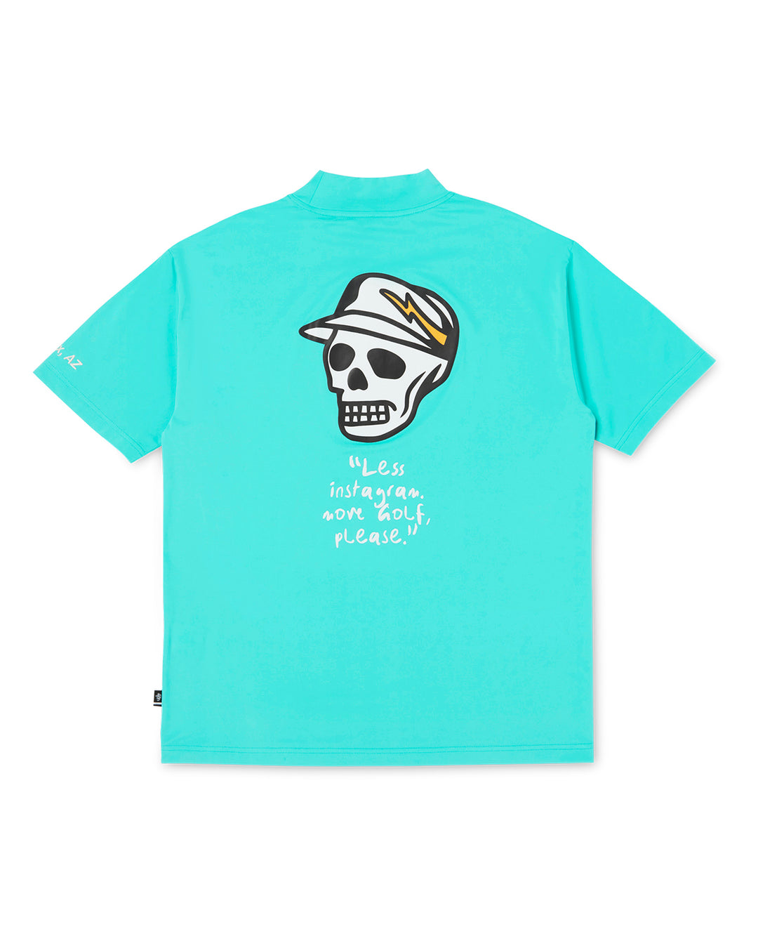 DVG SKULL CADDIE MOCK TEE 075762033-TURQUOISE