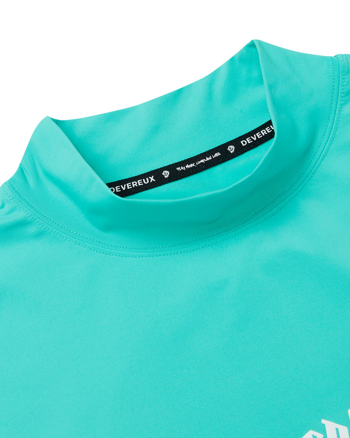DVG SKULL CADDIE MOCK TEE 075762033-TURQUOISE