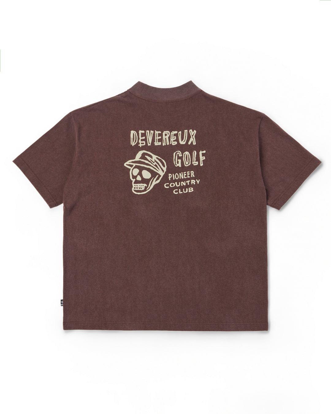 DVG Vintage Effect MOCK NECK 075764011-BROWN