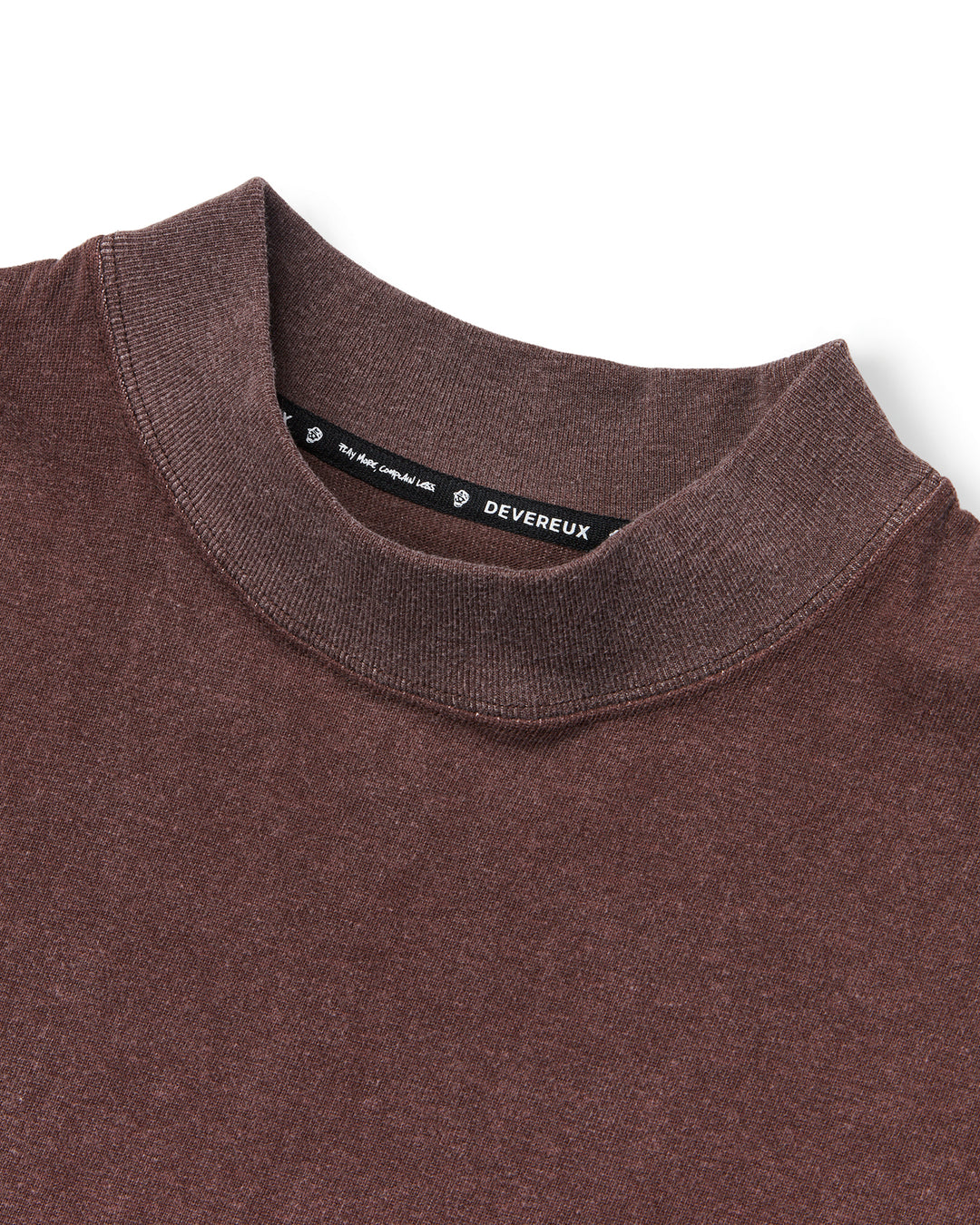 DVG Vintage Effect MOCK NECK 075764011-BROWN