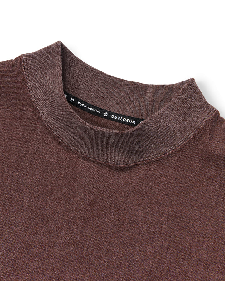 DVG Vintage Effect MOCK NECK 075764011-BROWN