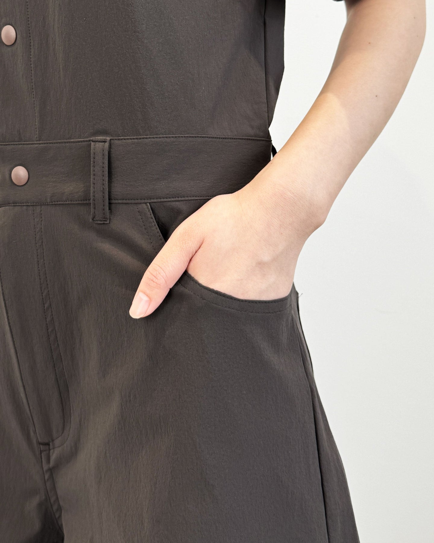 WOMEN オーバーサイズDGジャンプスーツ 763472270-D/BROWN