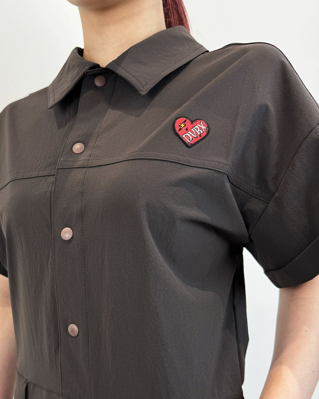 WOMEN オーバーサイズDGジャンプスーツ 763472270-D/BROWN