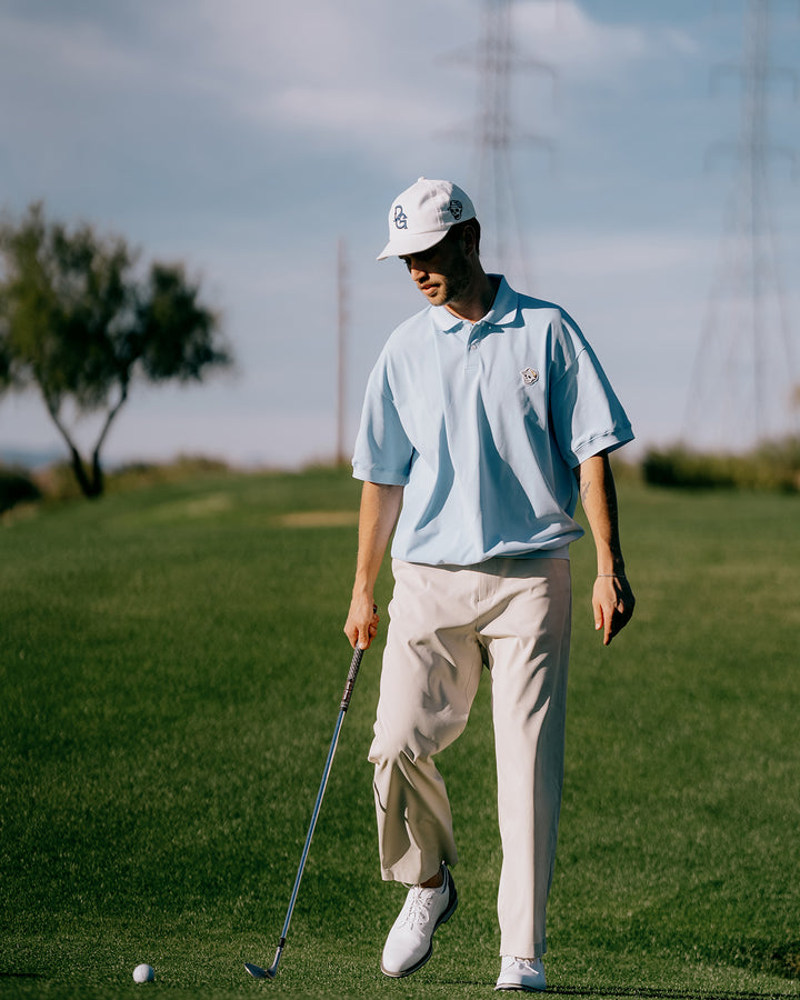 DVG TECH-SKULL CADDIE POLO 075762015-POWDER BLUE