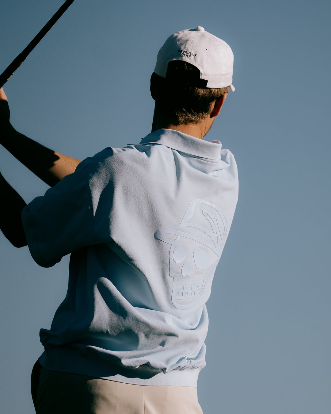 DVG TECH-SKULL CADDIE POLO 075762015-POWDER BLUE