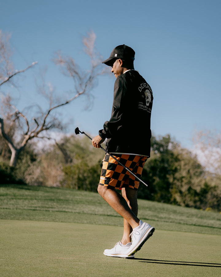 DVG CHECK MATE HALF PANTS 075762410-ORANGE