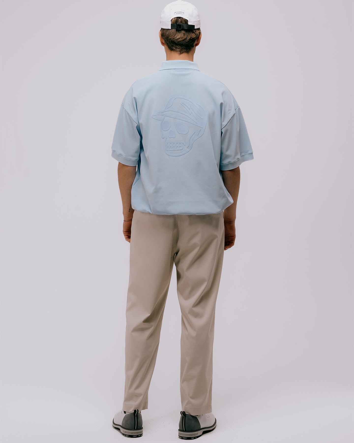 DVG TECH-SKULL CADDIE POLO 075762015-POWDER BLUE – DEVEREUX JAPAN