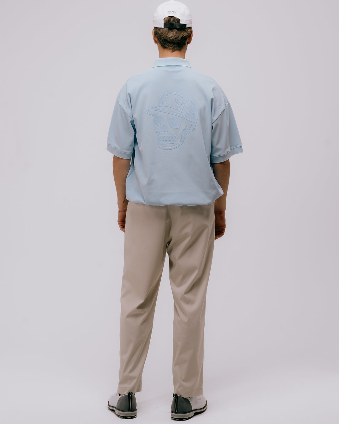 DVG TECH-SKULL CADDIE POLO 075762015-POWDER BLUE