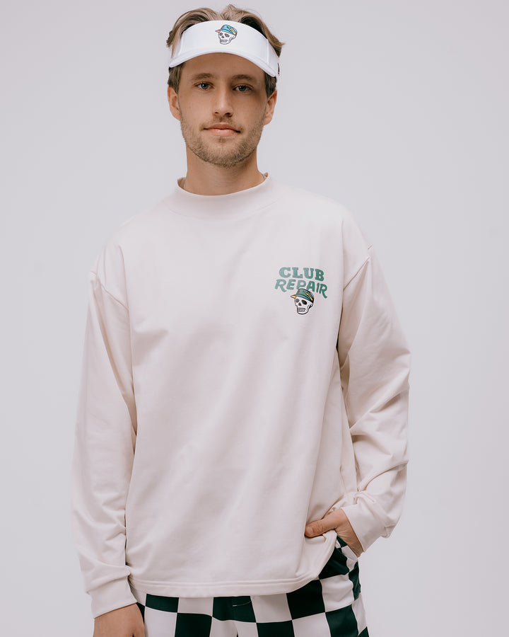 DVG Authentic Pile MOCK TEE 075762011-WHITE