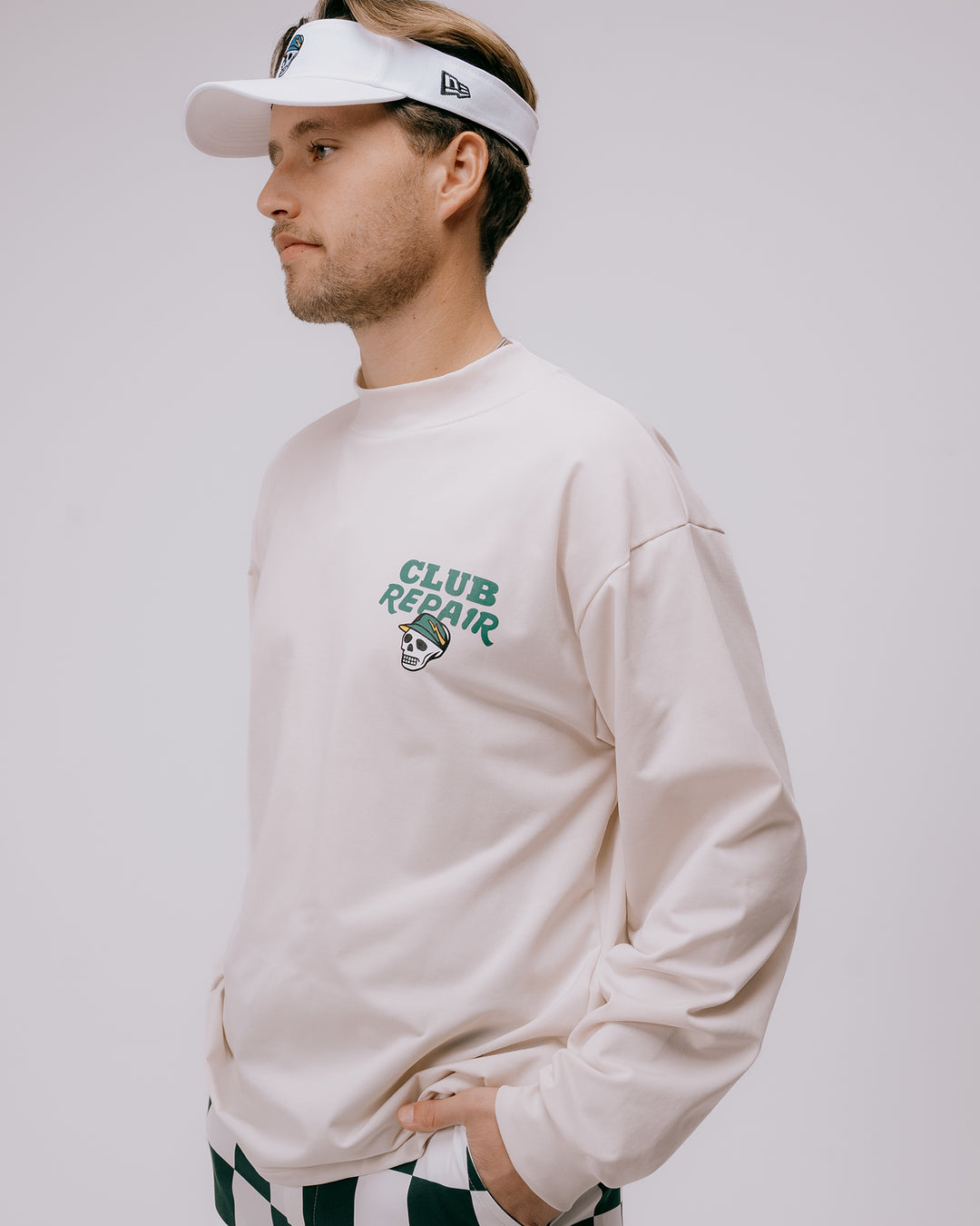 DVG Authentic Pile MOCK TEE 075762011-WHITE