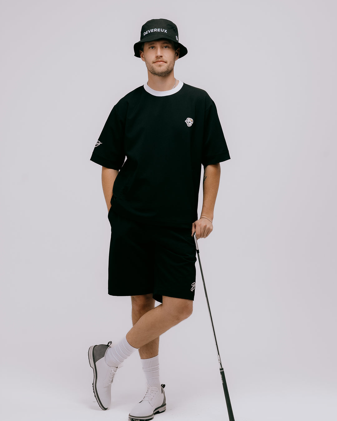 DVG Seersucker Shirt Blouson 075762017-BLACK