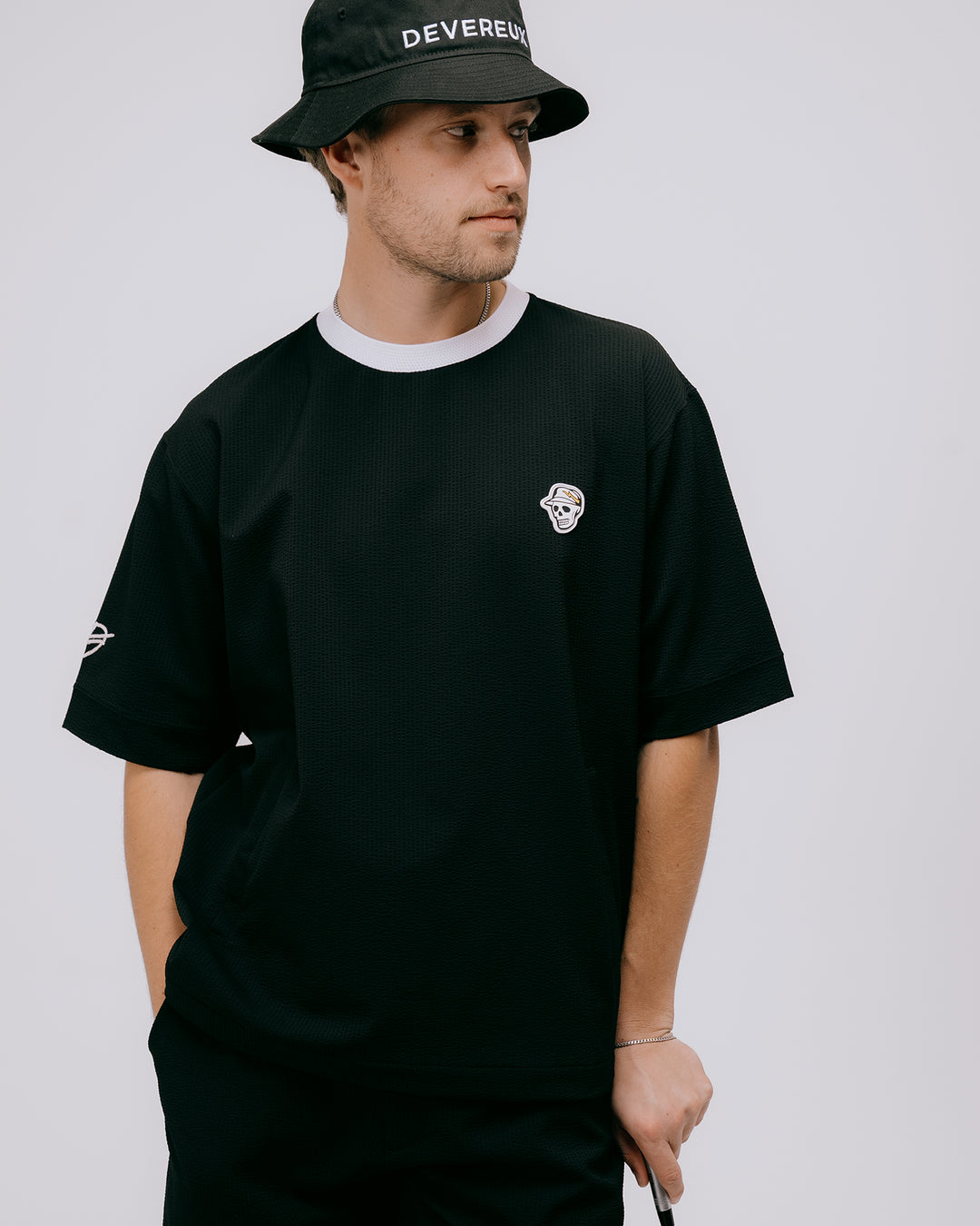 DVG Seersucker Shirt Blouson 075762017-BLACK