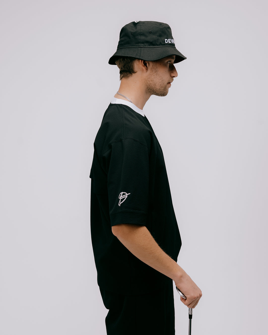 DVG Seersucker Shirt Blouson 075762017-BLACK