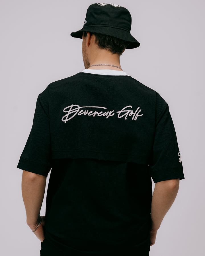 DVG Seersucker Shirt Blouson 075762017-BLACK