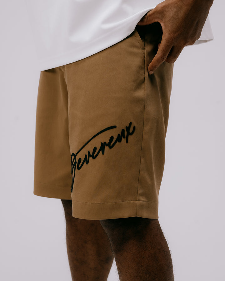 DVG LOGO HALF PANTS 075762404-WALNUT