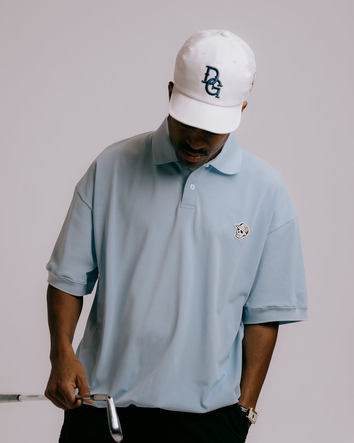 DVG TECH-SKULL CADDIE POLO 075762015-POWDER BLUE