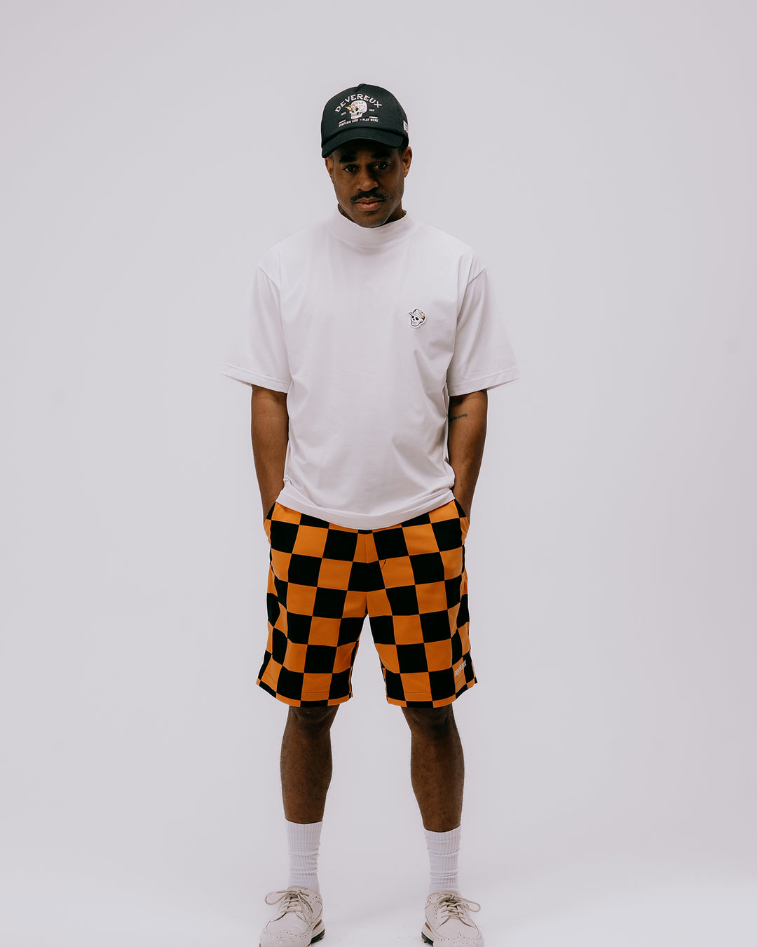 DVG CHECK MATE HALF PANTS 075762410-ORANGE