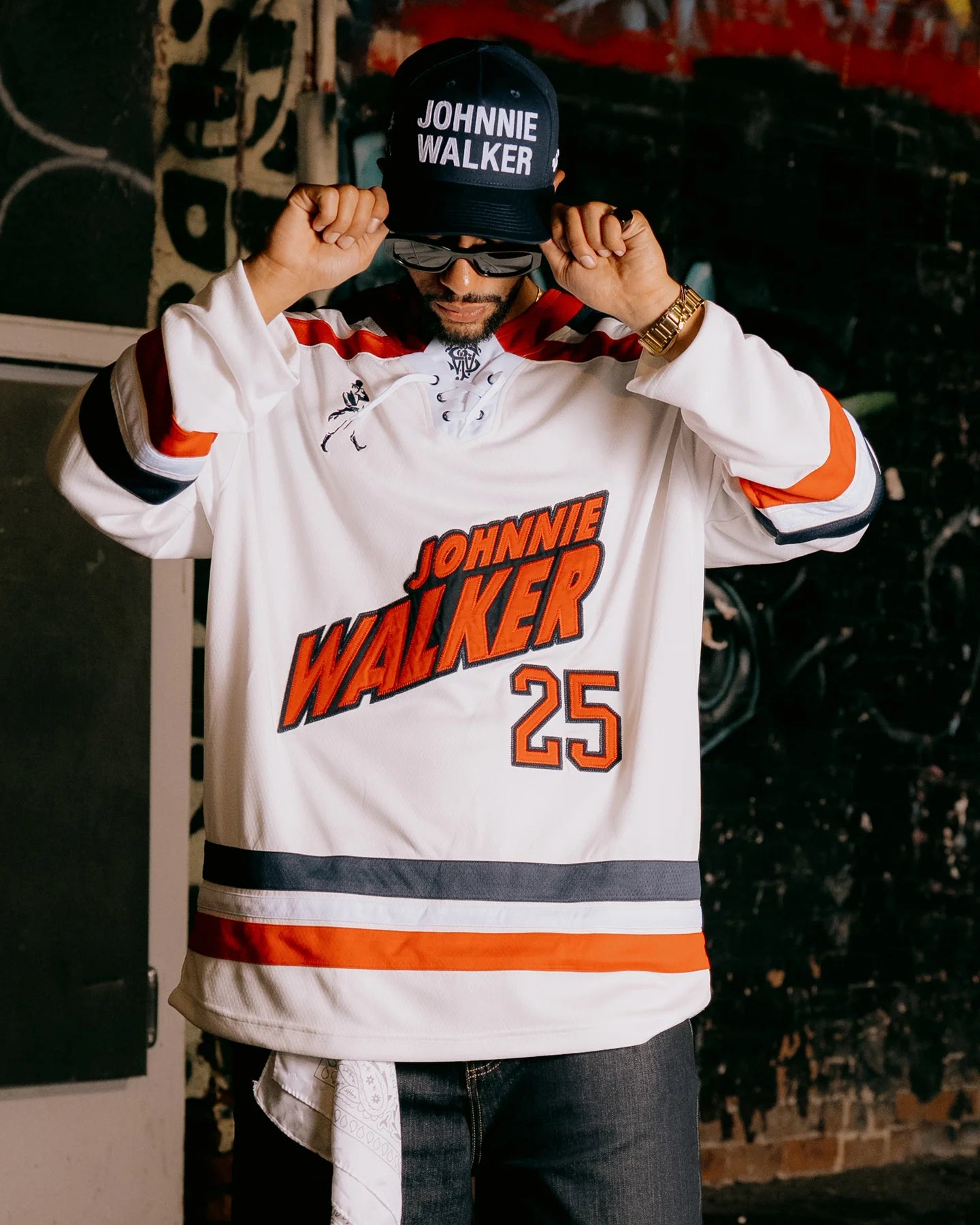 Johnnie Walker Away Hockey Jersey 075354006-WHITE