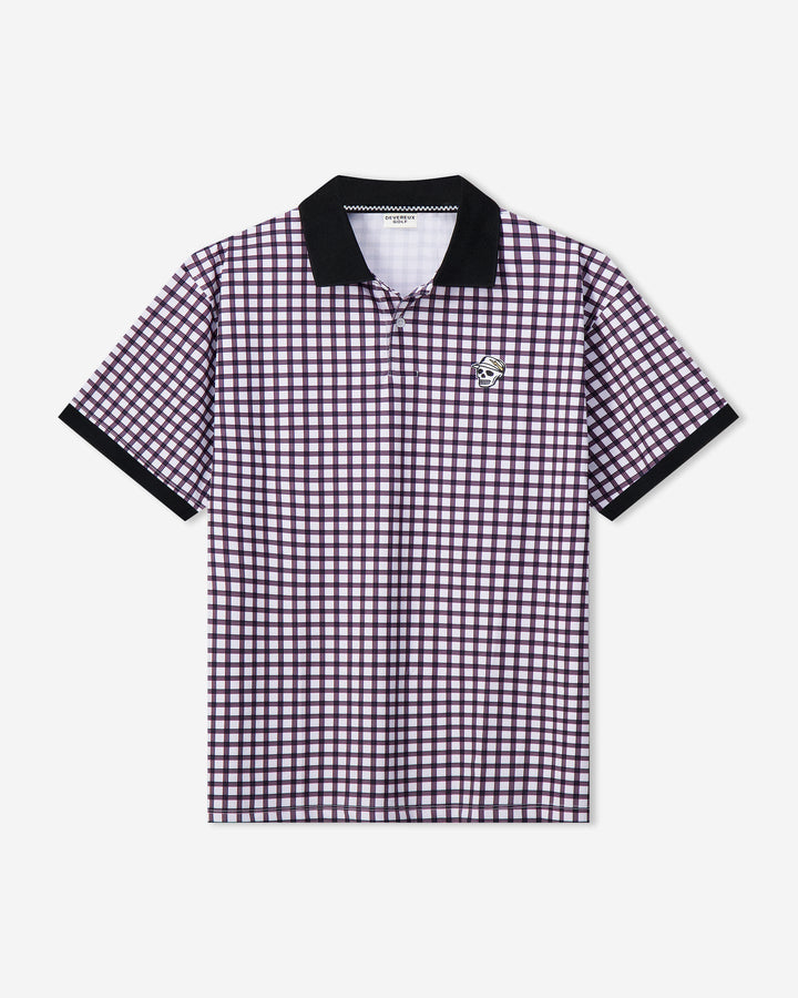 Gingham Polo 075362032-BLACK/WHITE