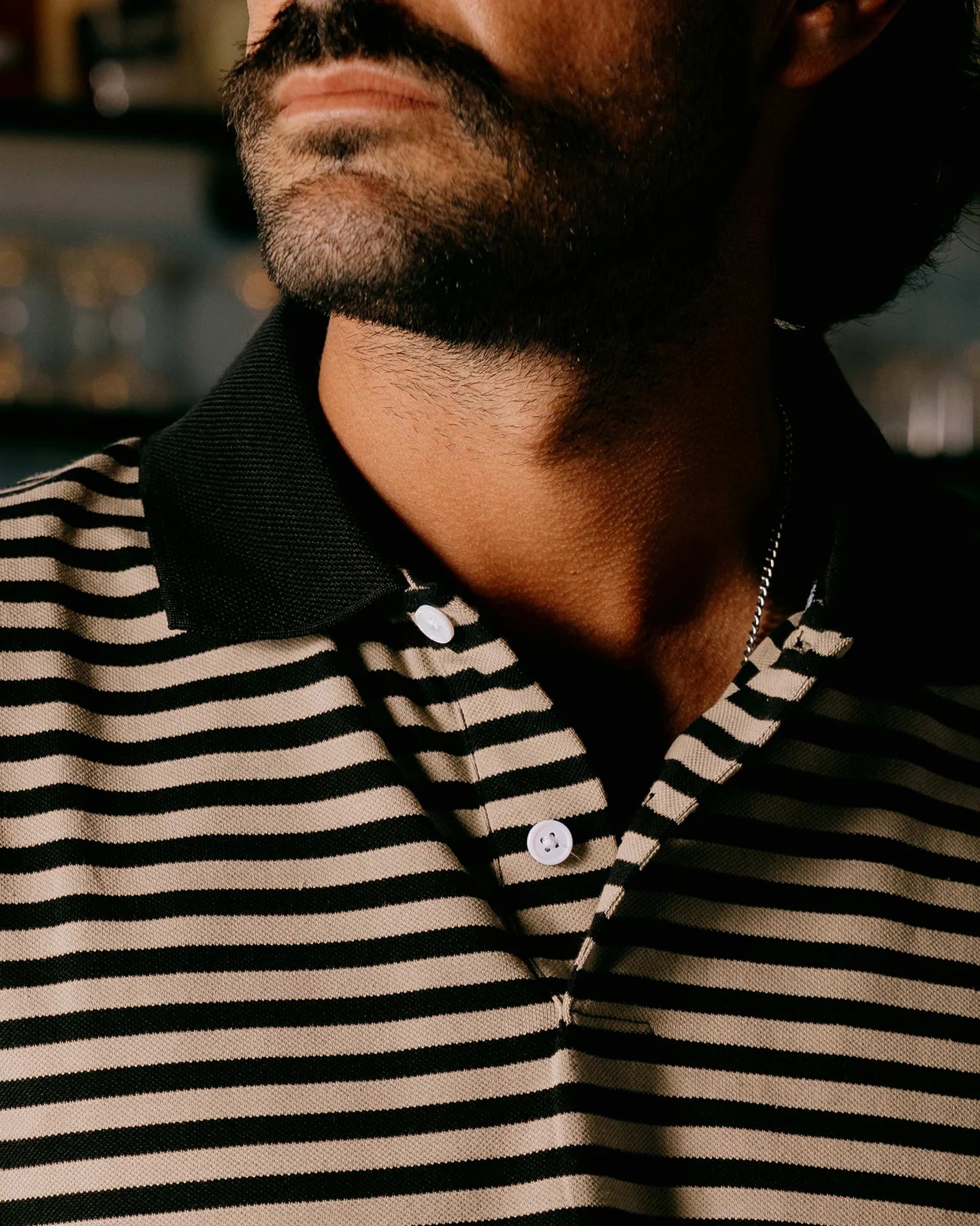 Camelback Polo 075362013-Black / Mushroom Stripe