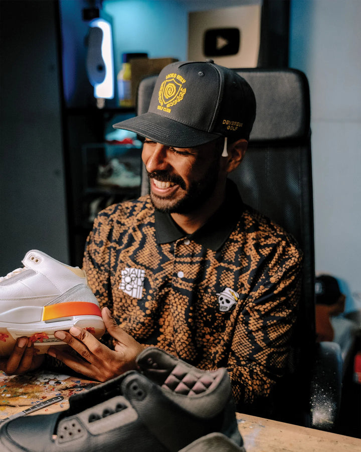 Rattlesnake Long Sleeve Polo 763532012-BLACK