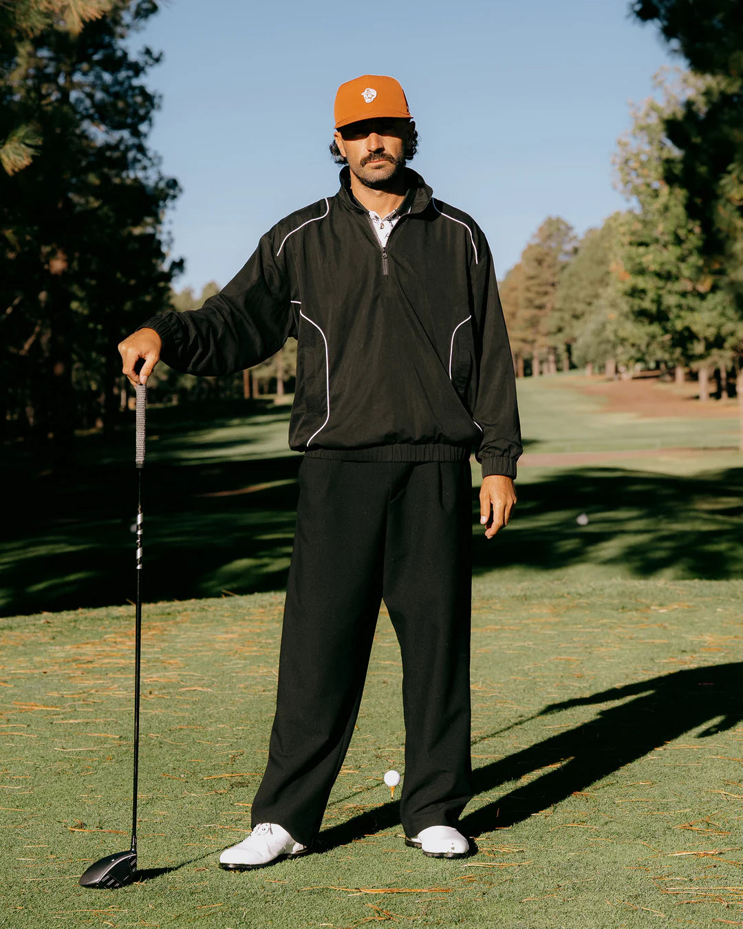 Pullover Piped QTR ZIP 075362102-BLACK