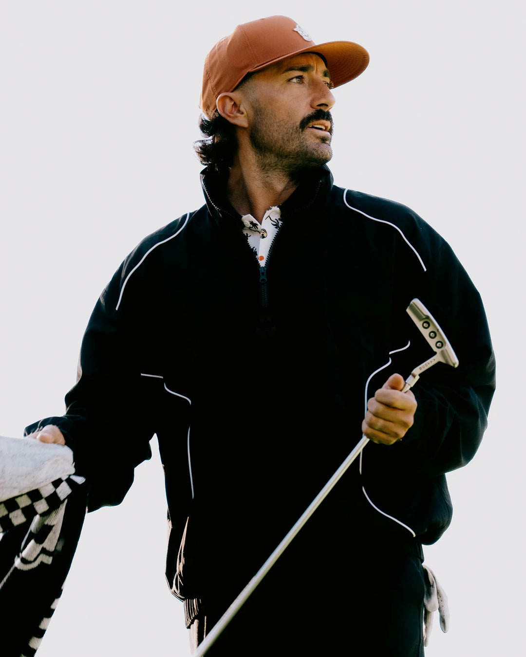 Pullover Piped QTR ZIP 075362102-BLACK