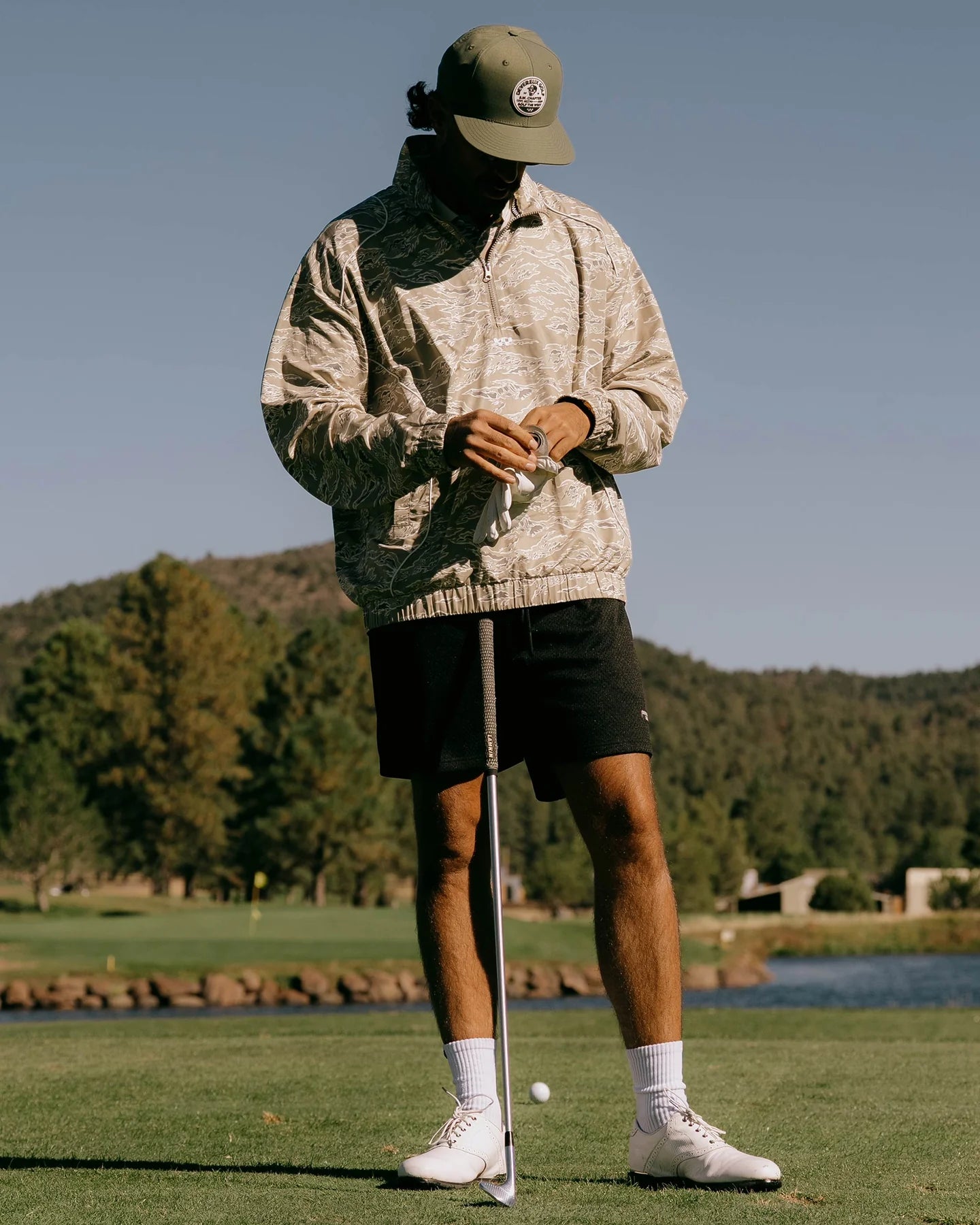 Pullover Piped QTR ZIP 075362102-CAMO